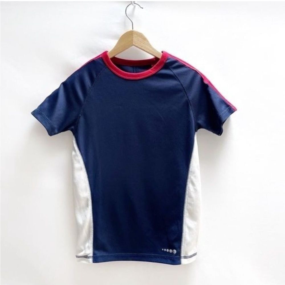Boden Kids Sports T-Shirt 9-10Y 140cm Navy Red Colorblock Active Tee Boys Girls